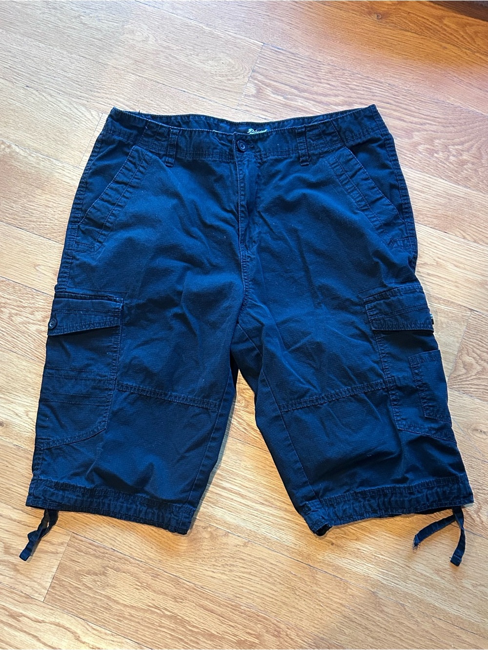 Plugg Black Cargo Shorts